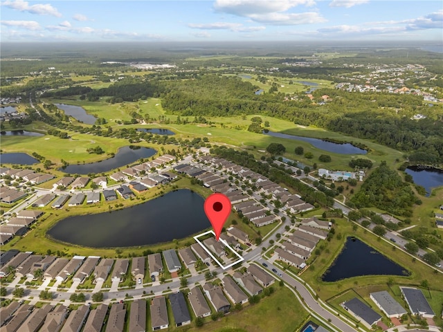 3443 Sagebrush St, Harmony, FL 34773 - aerial view of property and surrounding area featuring a nearby body of water and nearby suburban area