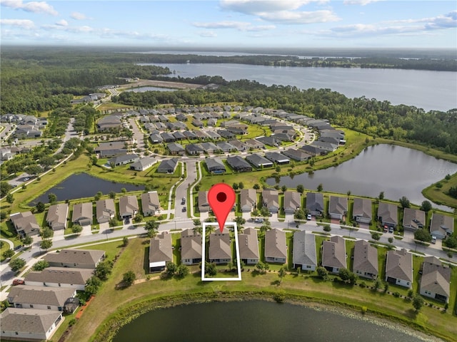 3443 Sagebrush St, Harmony, FL 34773 - aerial view of property's location featuring nearby suburban area and a nearby body of water