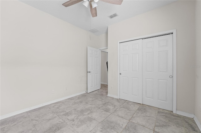 3443 Sagebrush St, Harmony, FL 34773 - unfurnished bedroom with a closet and a ceiling fan