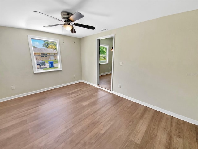 4233 Las Vegas Dr, New Port Richey, FL 34653 - unfurnished room featuring ceiling fan and wood finished floors