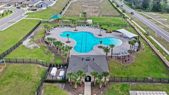 1291 Lassen St, Haines City, FL 33844 - bird's eye view of a pool