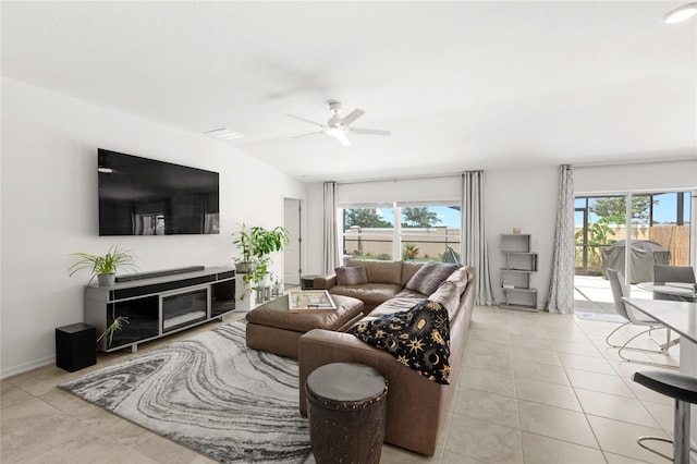 1291 Lassen St, Haines City, FL 33844 - living room with plenty of natural light, ceiling fan, and light tile patterned floors