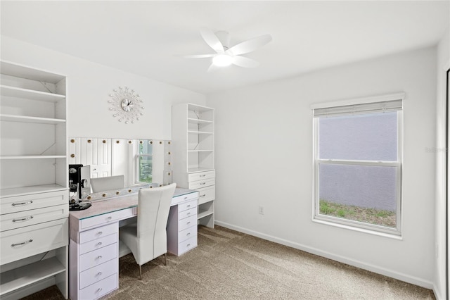 1291 Lassen St, Haines City, FL 33844 - unfurnished office featuring ceiling fan, plenty of natural light, and carpet