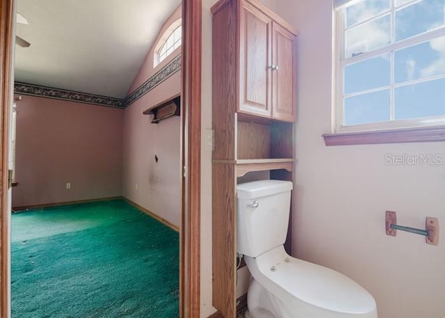 6140 SE 46th Avenue Rd, Ocala, FL 34480 - bathroom with vaulted ceiling and toilet