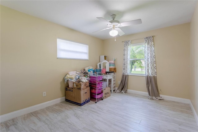 5361 Jade Cir, Belle Isle, FL 32812 - home office with ceiling fan and baseboards