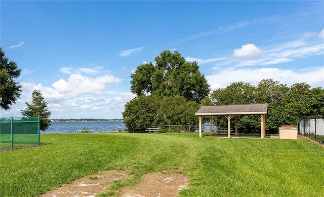 5361 Jade Cir, Belle Isle, FL 32812 - view of yard with a gazebo, a carport, and a water view