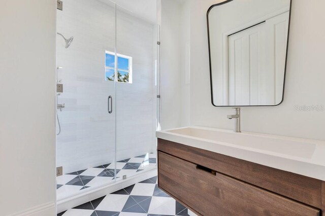 6186 Louise Cove Dr, Windermere, FL 34786 - full bathroom with vanity and a stall shower