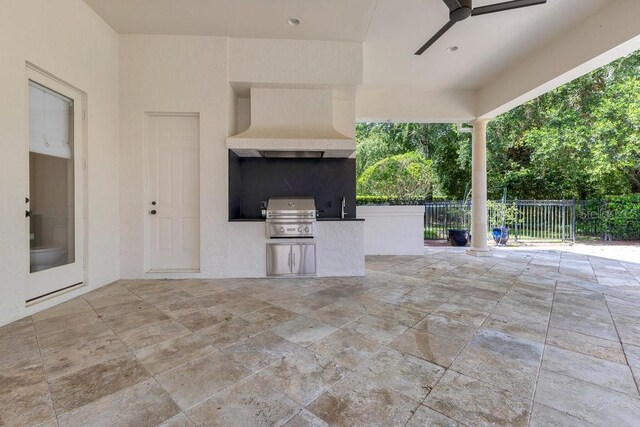 6186 Louise Cove Dr, Windermere, FL 34786 - view of patio featuring area for grilling and a sink