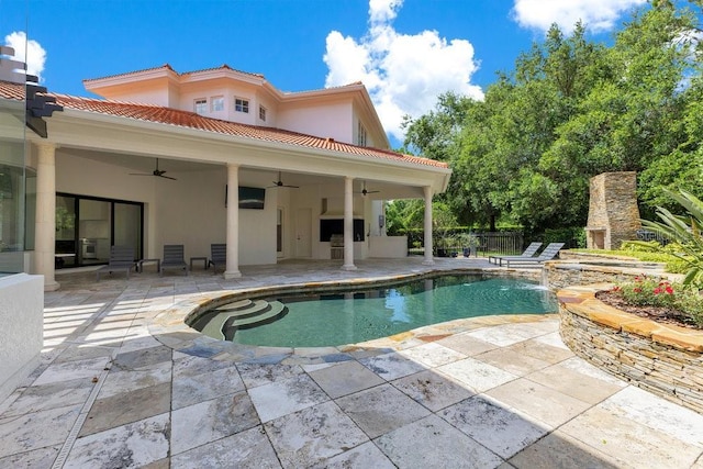 6186 Louise Cove Dr, Windermere, FL 34786 - swimming pool featuring a patio area and ceiling fan