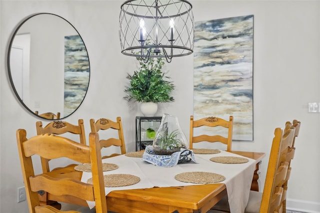 5723 Tarleton Way, Mount Dora, FL 32757 - dining area with a chandelier