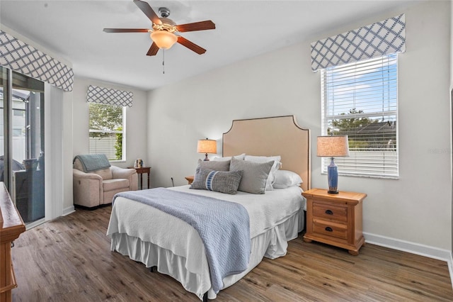 5723 Tarleton Way, Mount Dora, FL 32757 - bedroom featuring wood finished floors and a ceiling fan