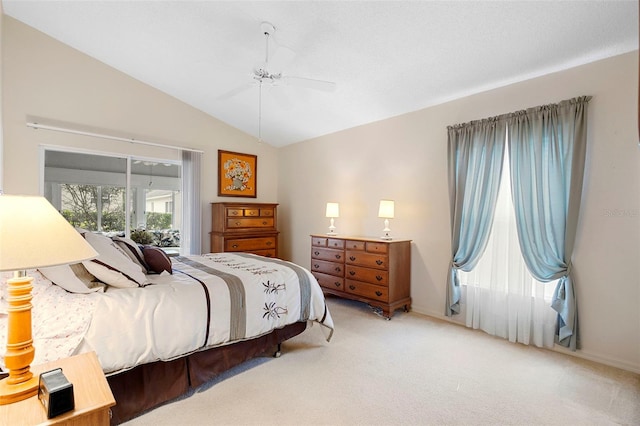 3707 Doune Way, Clermont, FL 34711 - carpeted bedroom featuring lofted ceiling and ceiling fan