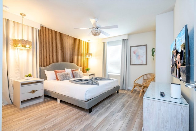 1907 Summer Dr, Davenport, FL 33897 - bedroom with light wood finished floors and ceiling fan