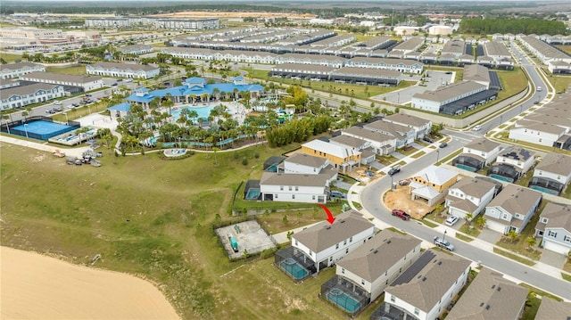 1907 Summer Dr, Davenport, FL 33897 - aerial view of residential area featuring a pool area