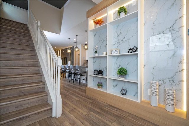 1907 Summer Dr, Davenport, FL 33897 - stairs featuring wood finished floors