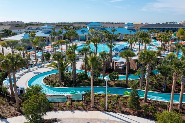 1907 Summer Dr, Davenport, FL 33897 - aerial perspective of suburban area with a pool