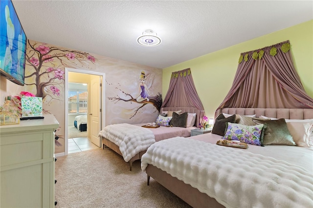8020 Oak Shadow Ct, Davenport, FL 33837 - bedroom featuring light carpet and a textured ceiling