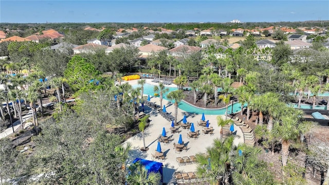 8020 Oak Shadow Ct, Davenport, FL 33837 - aerial view of residential area featuring a pool