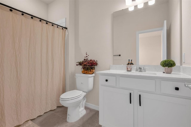 3702 Haddon Ave, Davenport, FL 33837 - bathroom with vanity, tile patterned floors, and curtained shower