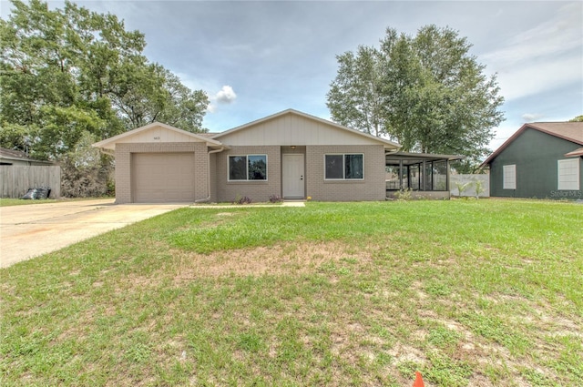 663 Courtland Blvd, Deltona, FL 32738 - single story home featuring an attached garage, concrete driveway, and brick siding