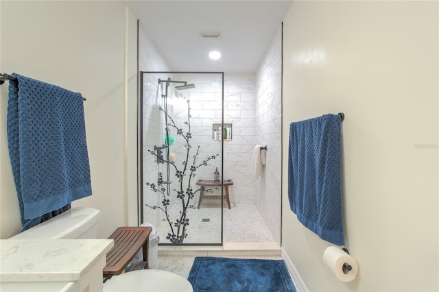 663 Courtland Blvd, Deltona, FL 32738 - bathroom featuring a walk in shower and recessed lighting