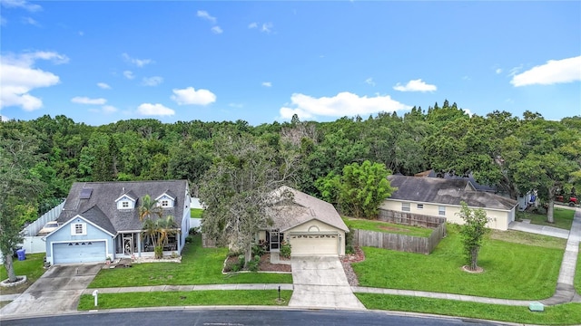 10901 Peppersong Dr, Riverview, FL 33578 - view from above of property with a forest