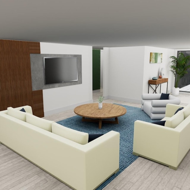 SW 162nd Lane, Ocala, FL 34473 - living room featuring wood finished floors and baseboards