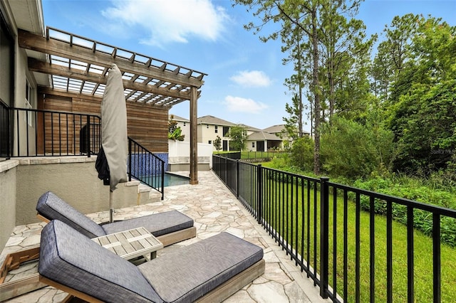 15315 Gilligan Ct, Winter Garden, FL 34787 - view of patio featuring a pergola and a residential view