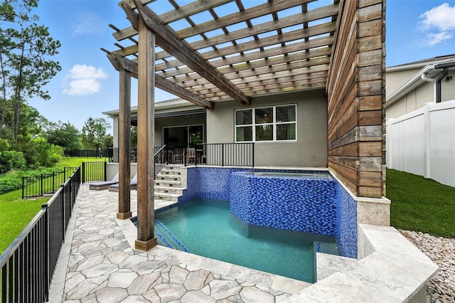 15315 Gilligan Ct, Winter Garden, FL 34787 - view of pool featuring a fenced backyard, a pergola, and a patio area