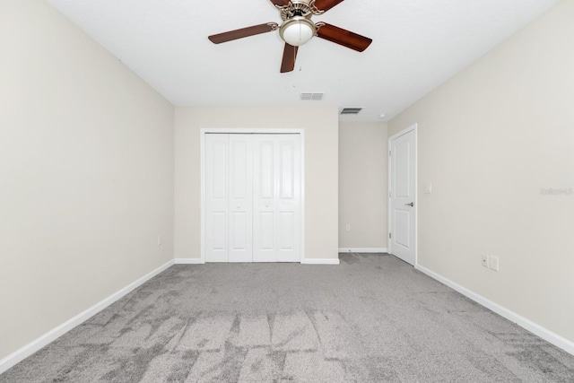 4288 Blackshear Ct, Clermont, FL 34714 - unfurnished bedroom with a closet, carpet floors, and ceiling fan