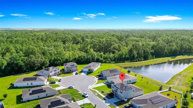 4288 Blackshear Ct, Clermont, FL 34714 - aerial view of residential area with a heavily wooded area and a large body of water