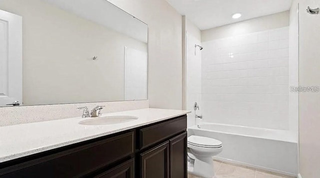 16480 Fernridge St, Clermont, FL 34714 - full bath with vanity,  shower combination, and tile patterned floors