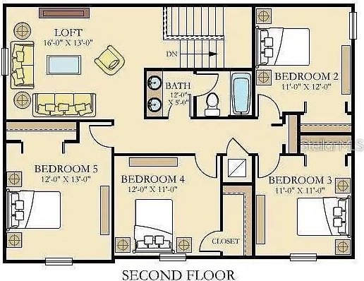 16480 Fernridge St, Clermont, FL 34714 - view of property floor plan
