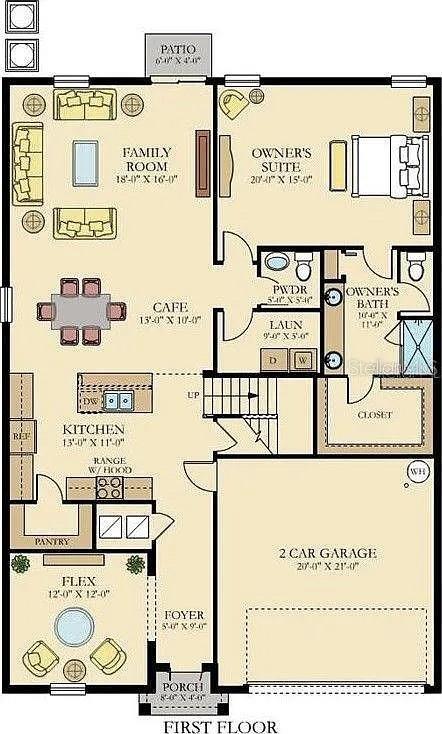16480 Fernridge St, Clermont, FL 34714 - view of floor plan / room layout