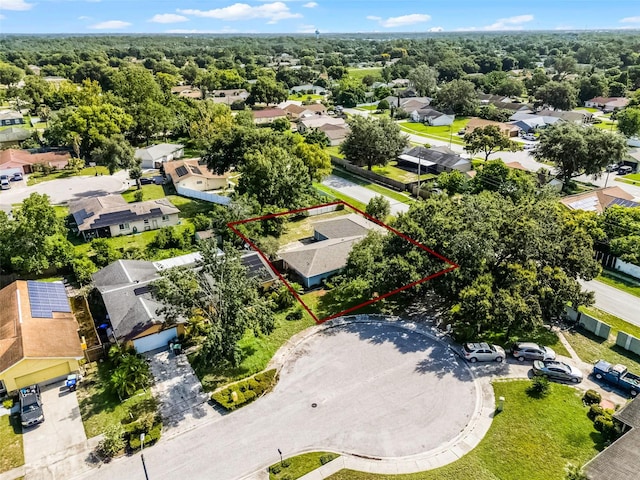 7201 Pleasant Dr, Orlando, FL 32818 - aerial view of residential area featuring property parcel outlined
