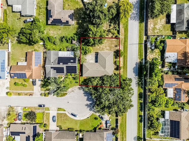 7201 Pleasant Dr, Orlando, FL 32818 - aerial view of residential area featuring property boundaries highlighted