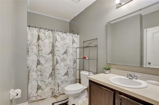 1514 Tamarind Rd, Davenport, FL 33896 - bathroom featuring vanity, tile patterned floors, and a shower with shower curtain