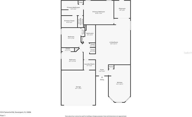 1514 Tamarind Rd, Davenport, FL 33896 - view of home floor plan