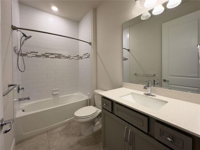 7484 Catania Loop, Clermont, FL 34714 - bathroom featuring vanity, shower / bathtub combination, and tile patterned flooring