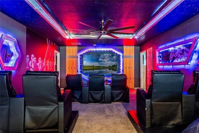 2026 Lelani Cir, Davenport, FL 33897 - carpeted cinema room with a ceiling fan