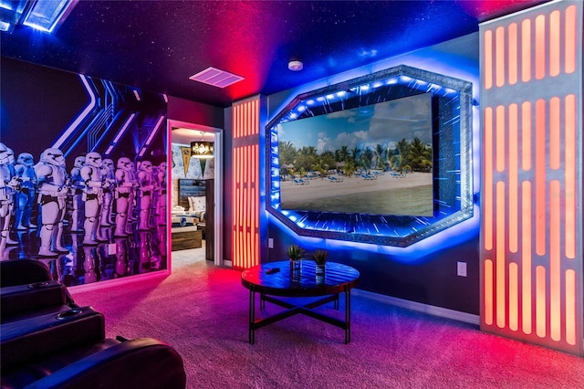 2026 Lelani Cir, Davenport, FL 33897 - carpeted cinema room with baseboards
