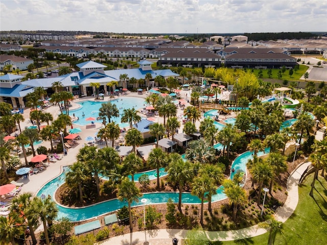 2026 Lelani Cir, Davenport, FL 33897 - aerial perspective of suburban area with a pool