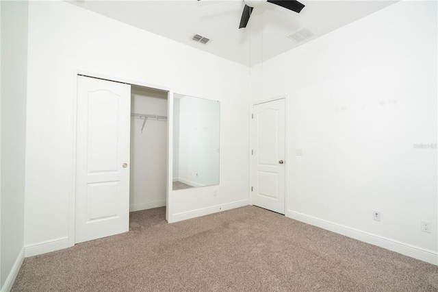 15586 Hamlin Blossom Ave, Winter Garden, FL 34787 - unfurnished bedroom with carpet flooring, a closet, and a ceiling fan