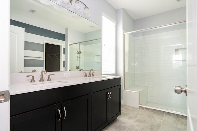 15586 Hamlin Blossom Ave, Winter Garden, FL 34787 - full bath with a shower stall, double vanity, and a walk in closet