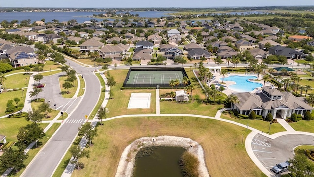 15586 Hamlin Blossom Ave, Winter Garden, FL 34787 - aerial view of residential area with a nearby body of water