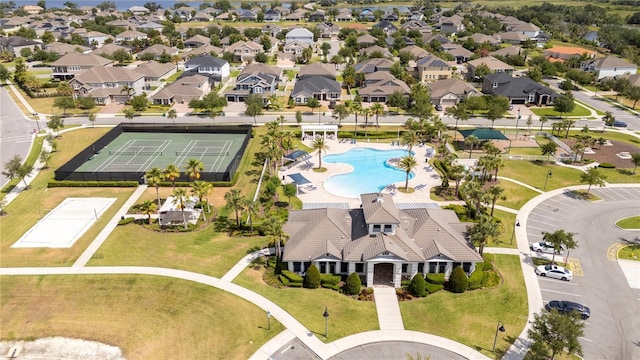 15586 Hamlin Blossom Ave, Winter Garden, FL 34787 - aerial view of residential area featuring a pool