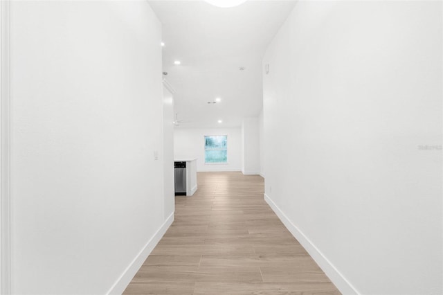 4527 Bamonte St, North Port, FL 34286 - corridor featuring recessed lighting and light wood finished floors