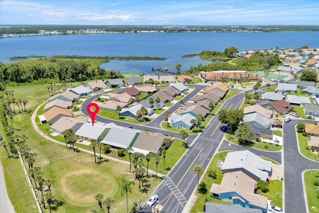 422 Harbourview Dr, Haines City, FL 33844 - aerial view of property's location featuring nearby suburban area and a large body of water