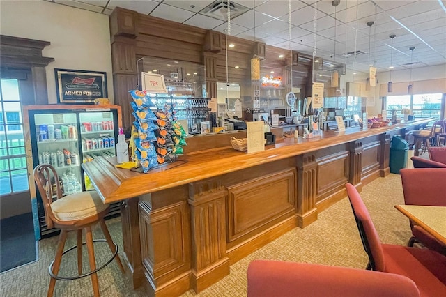 422 Harbourview Dr, Haines City, FL 33844 - bar featuring a paneled ceiling and carpet