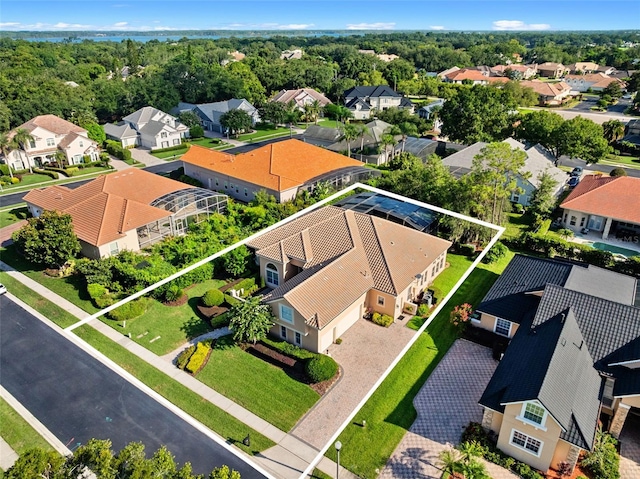 8974 Grey Hawk Pt, Orlando, FL 32836 - aerial view of residential area with property parcel outlined